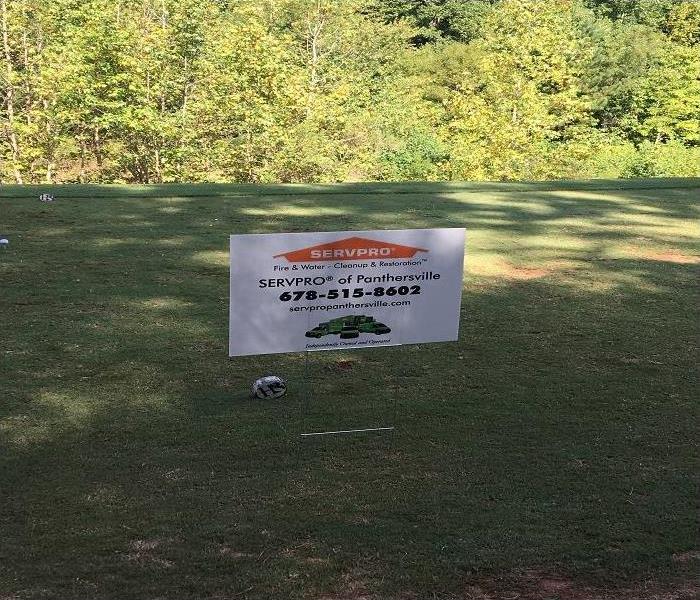 SERVPRO® of Panthersville logo was displayed as a Hole Sponsor at the Golf Tournament event at Heron Bay Golf & Country Club.