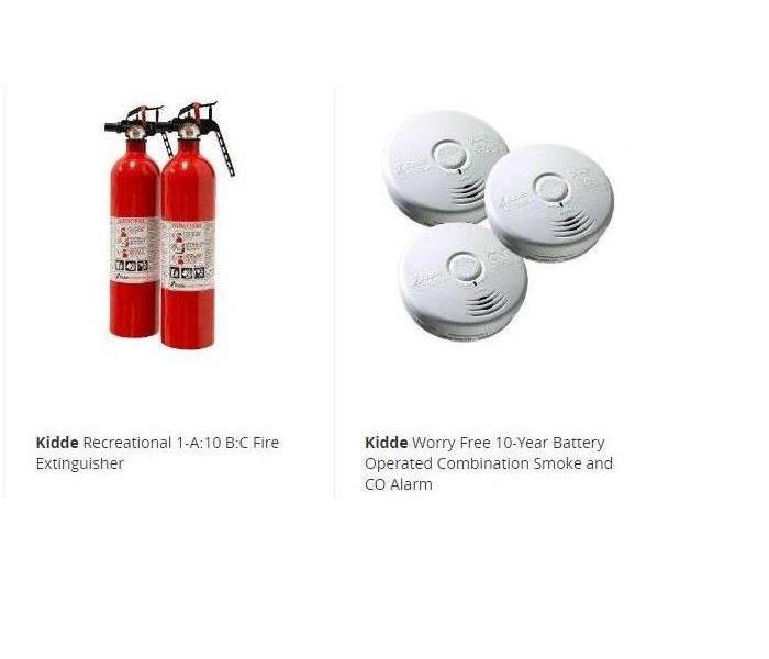 There are two fire extinguishers and three 10-year battery smoke alarms.